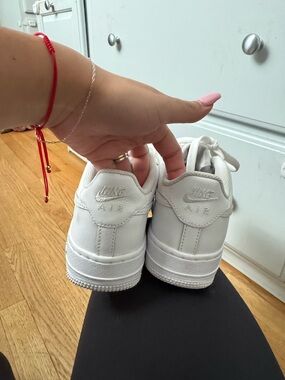 Nike Kids White Low-Top Air Force Style Sneakers